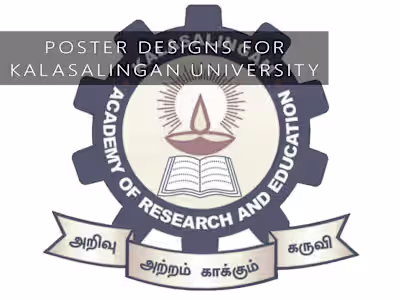 Poster Designs for Kalasalingam University