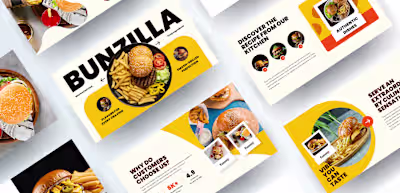 Restaurant Pitch Deck Design for Bunzilla