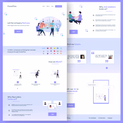Employee Recruiting Website by Sancharini Basak on Dribbble