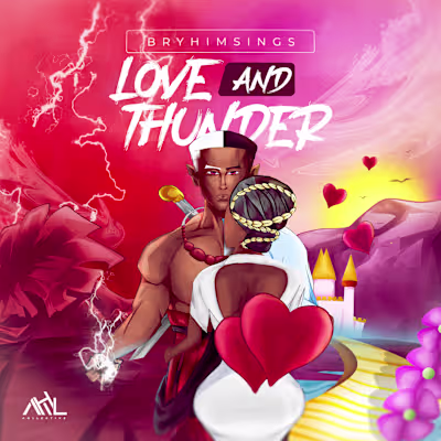 Illustrated album cover art