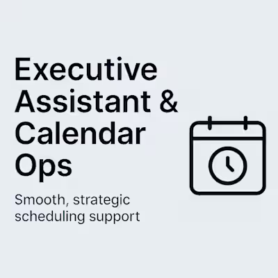 Executive Support & Calendar Management for Startup CEO