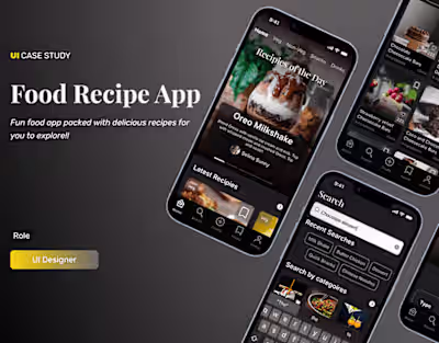 Food Recipe App Design Case Study