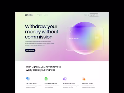 Banking Web Design Concept 💳