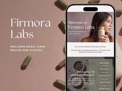 Klaviyo Welcome Email Sequence for Firmora Labs