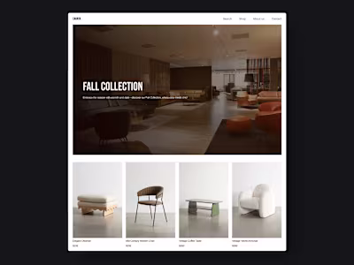 E-commerce template for brands