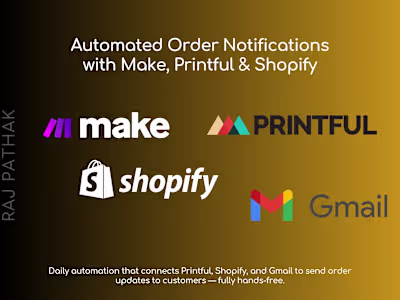 Order Update Automation with Make, Printful & Shopify