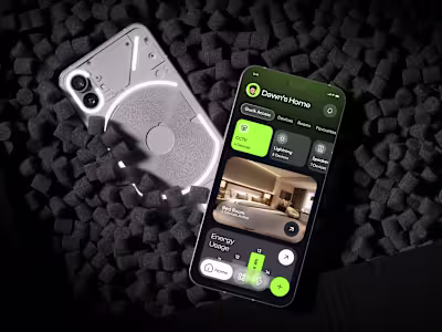 Home Automation iOS App – Clean, Dark Mode UI