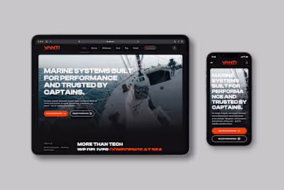 Vanti Marine Technology Website Design