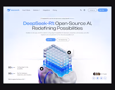 Deepseek Header Redesign Concept