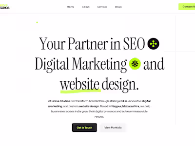 Personal Studio Website for Lead Generation