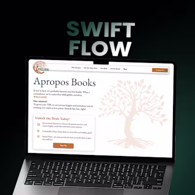 Apropos Books Online Book Marketplace Created a refined, con...