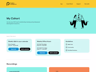 Website Design for Positive Intelligence Academy on Thinkific