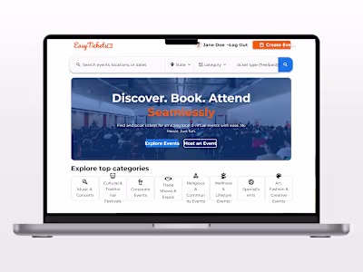 EasyTicket - Landing Page Design