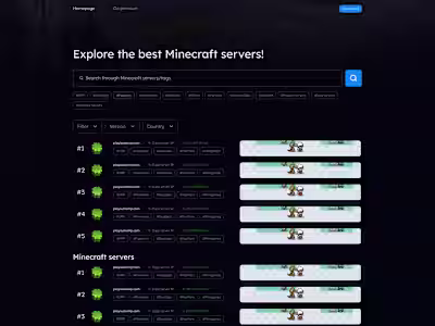 Minecraft Server List -  OneStopServers