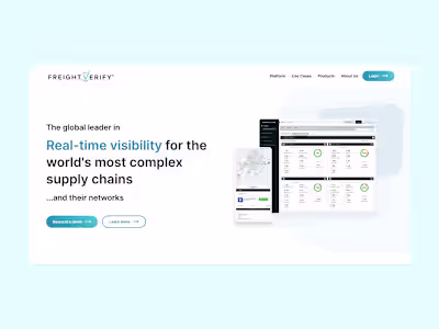 FreightVerify Website Redesign on Webflow