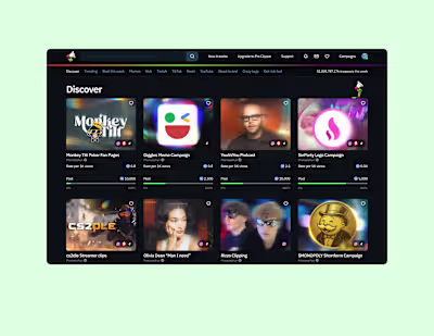 UI Concept for Promote.fun