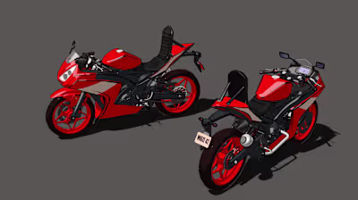 Game-ready cel-shading motorbike