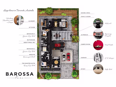 Highly detailed 2D floor plan