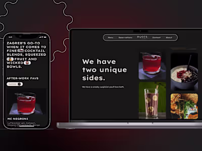 Roots Bar website