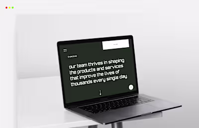 Agency website design for Apex 7 Studio
