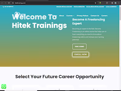 Hitek Trainings Website