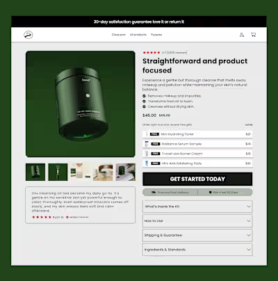 Every section on this page