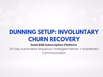 Dunning Setup for Involuntary Churn Recovery