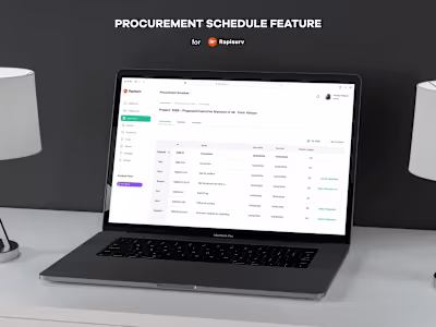 Procurement Schedule Feature:: Behance