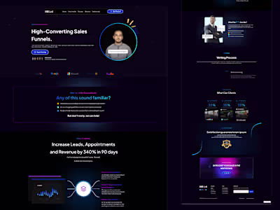 Sales Funnel Landing Page Built in Framer
