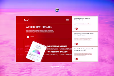 High converting landing page for Tora