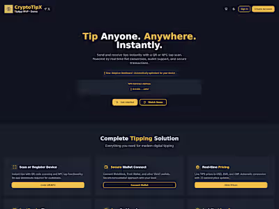 CryptoTipX: Digital Tipping Made Simple