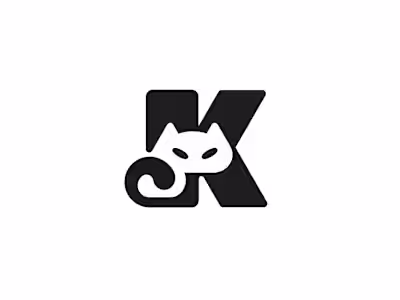 Letter K Cat Exclusive logo design by Anh Do – Anhdodes – Lo...