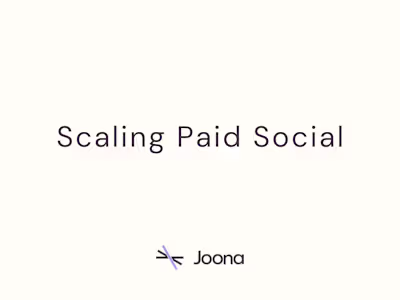 Scaling Paid Social for Joona: Strategy & Execution