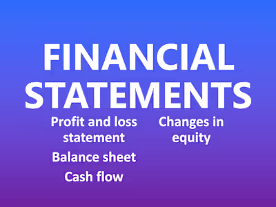 Prepare financial statements : profit and loss, income statement