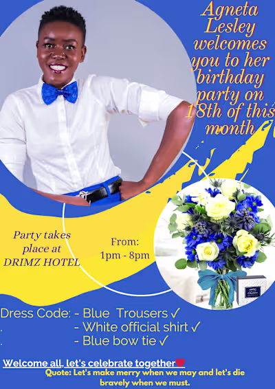 Birthday Invitation Poster. 