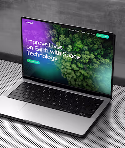 Webflow development for Live-EO