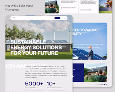 HappyEco Solar Panel funnel homepage