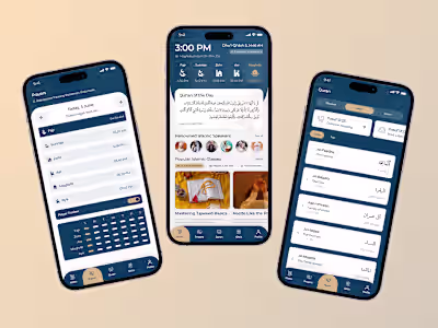 Ihsan Islamic Mobile App Design