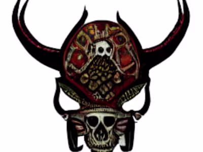 Boho Bull Skull Pattern