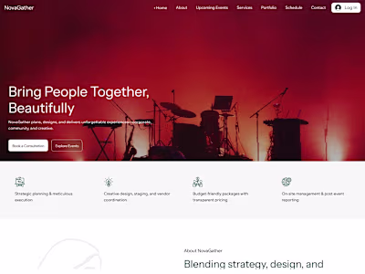 Event Planning & Promotion Website Built in Wix Studio