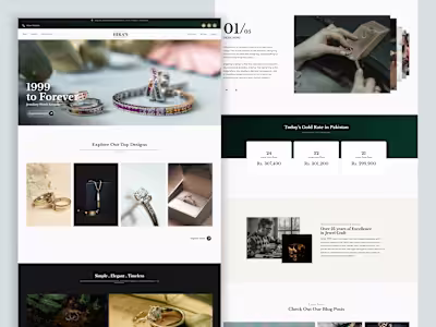 Jewelry Shop Portfolio Website