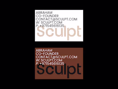 Sculpt™ Architecture | Visual Identity