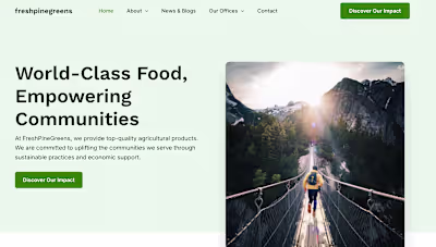 Used WordPress to create freshpinegreen.

Not