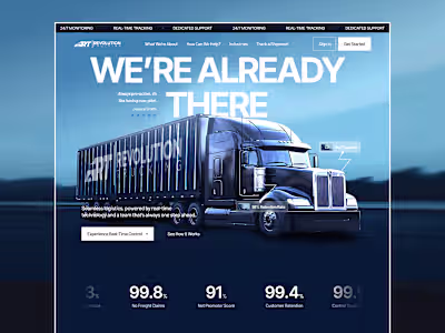 Revolution Trucking Website Design & Development