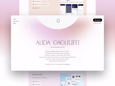 Portfolio Framer Website