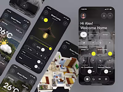 Home Automation App UI –