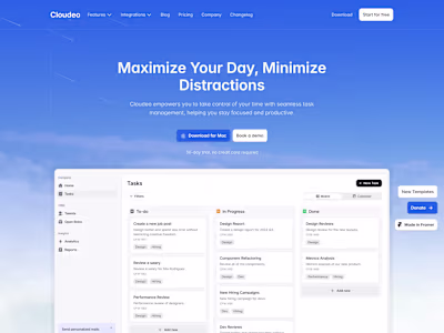 Cloudeo - Framer Web design & Development 