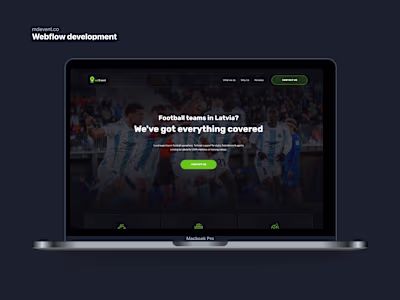 Landing page development