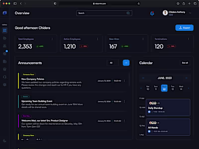 RebornHR: HRMS Web Application 