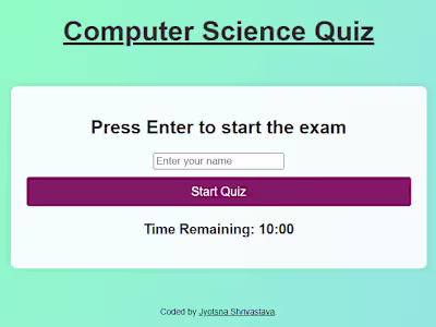 Online MCQ Quiz 